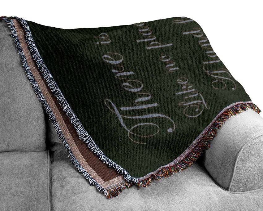 Alice In Wonderland As Mad As A Hatter Chocolate Woven Blanket