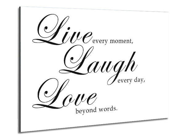 Love Quote Live Laugh Love 2 White