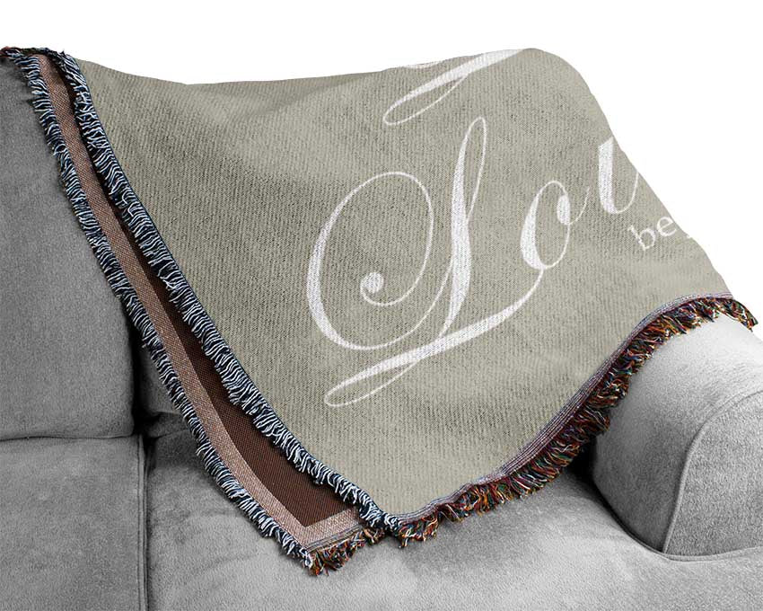 Love Quote Live Laugh Love 2 Pink Woven Blanket