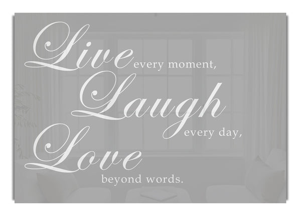 Live Laugh Love 2 Grey White