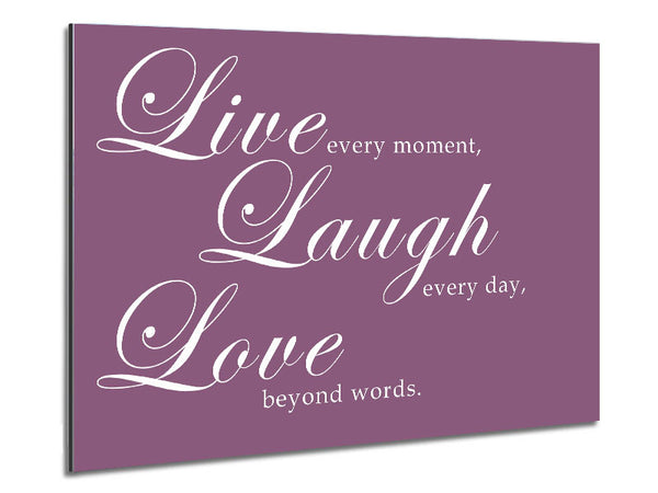 Family Quote Live Laugh Love 2 Dusty Pink