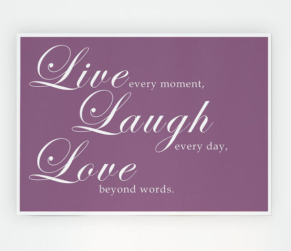 Family Quote Live Laugh Love 2 Dusty Pink Print Poster Wall Art