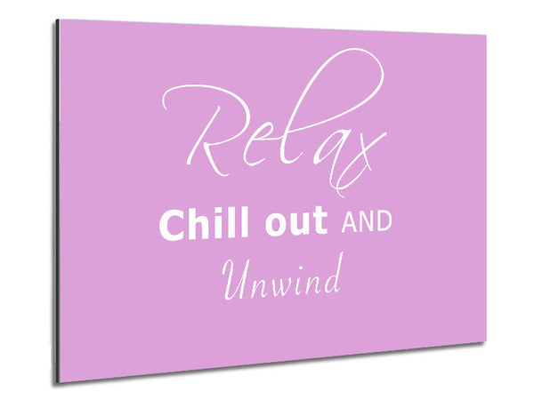 Bathroom Quote Relax Chill Out Pink