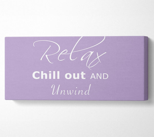 Bathroom Quote Relax Chill Out Lilac