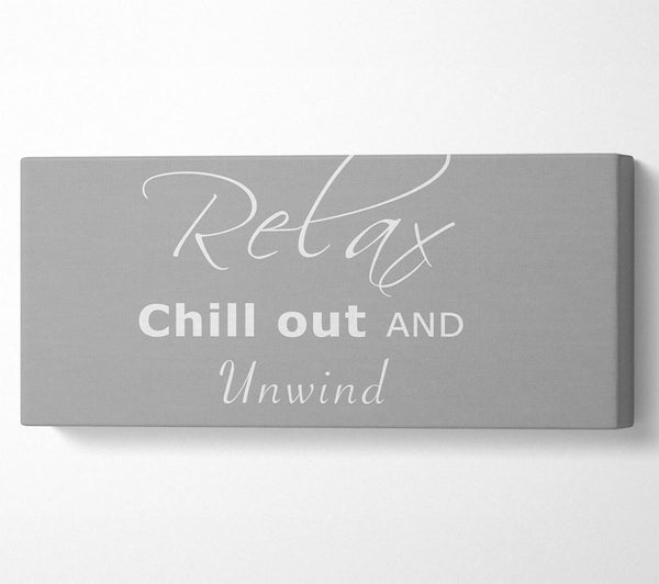 Bathroom Quote Relax Chill Out Grey White