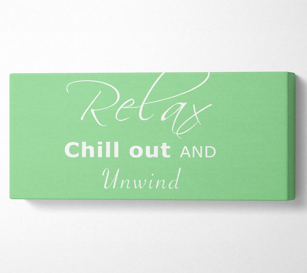 Bathroom Quote Relax Chill Out Green