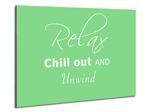 Bathroom Quote Relax Chill Out Green