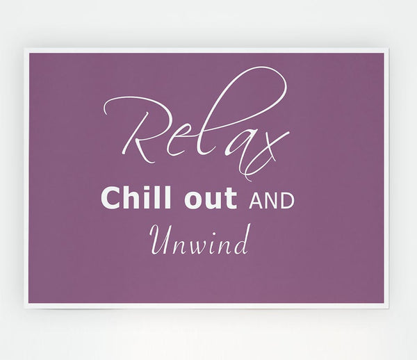 Bathroom Quote Relax Chill Out Dusty Pink Print Poster Wall Art