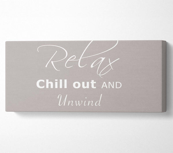 Bathroom Quote Relax Chill Out Beige