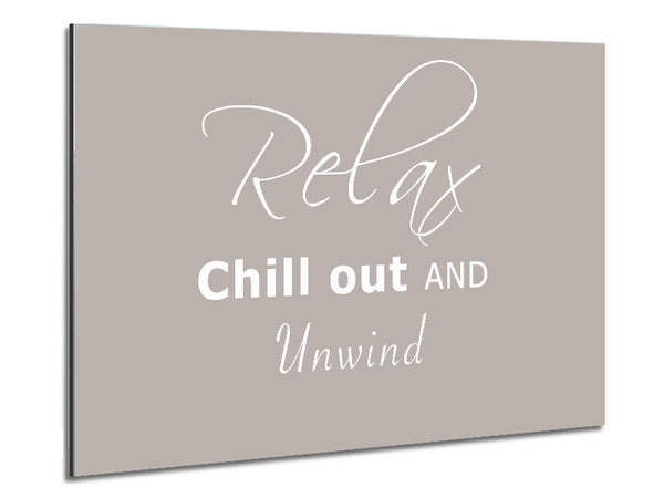 Bathroom Quote Relax Chill Out Beige