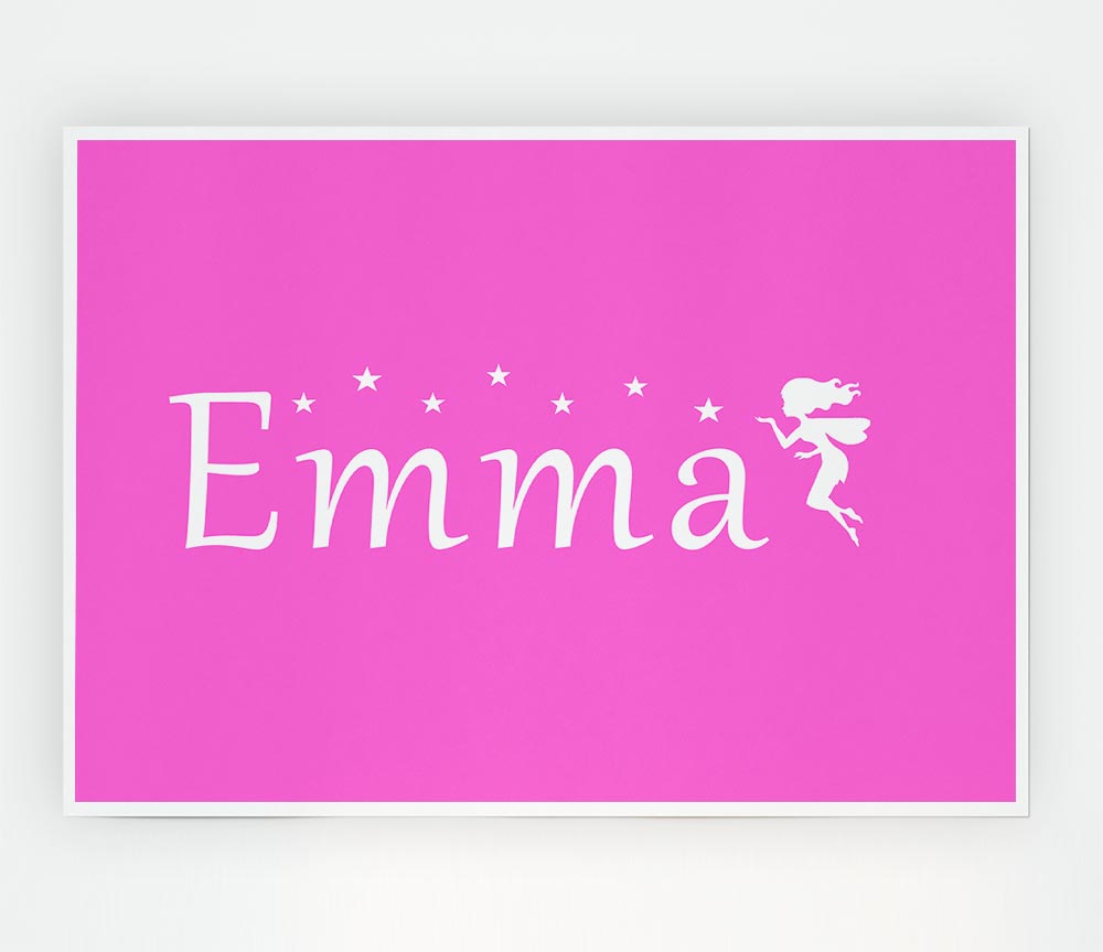 Your Name In Fairy Dust Vivid Pink Print Poster Wall Art