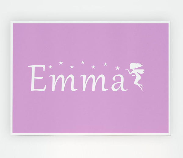 Your Name In Fairy Dust Pink Print Poster Wall Art