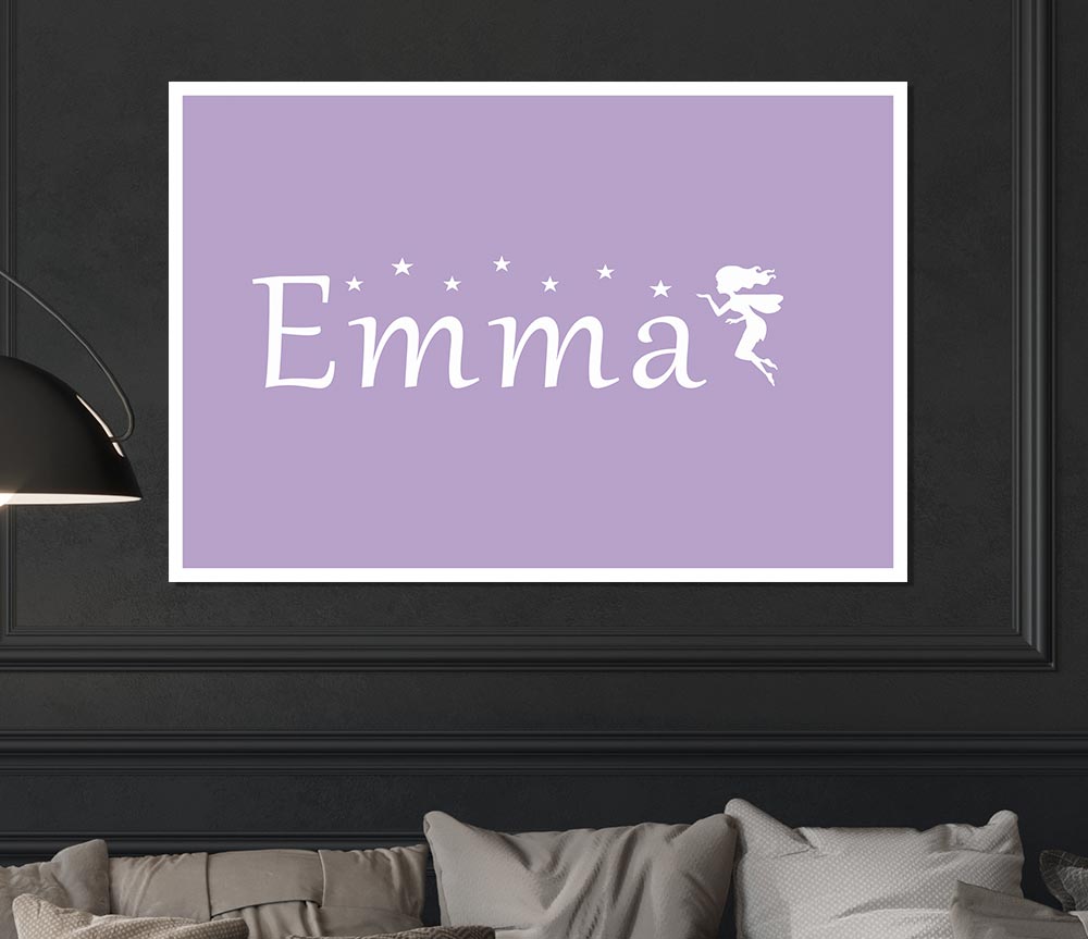 Your Name In Fairy Dust Lilac Print Poster Wall Art