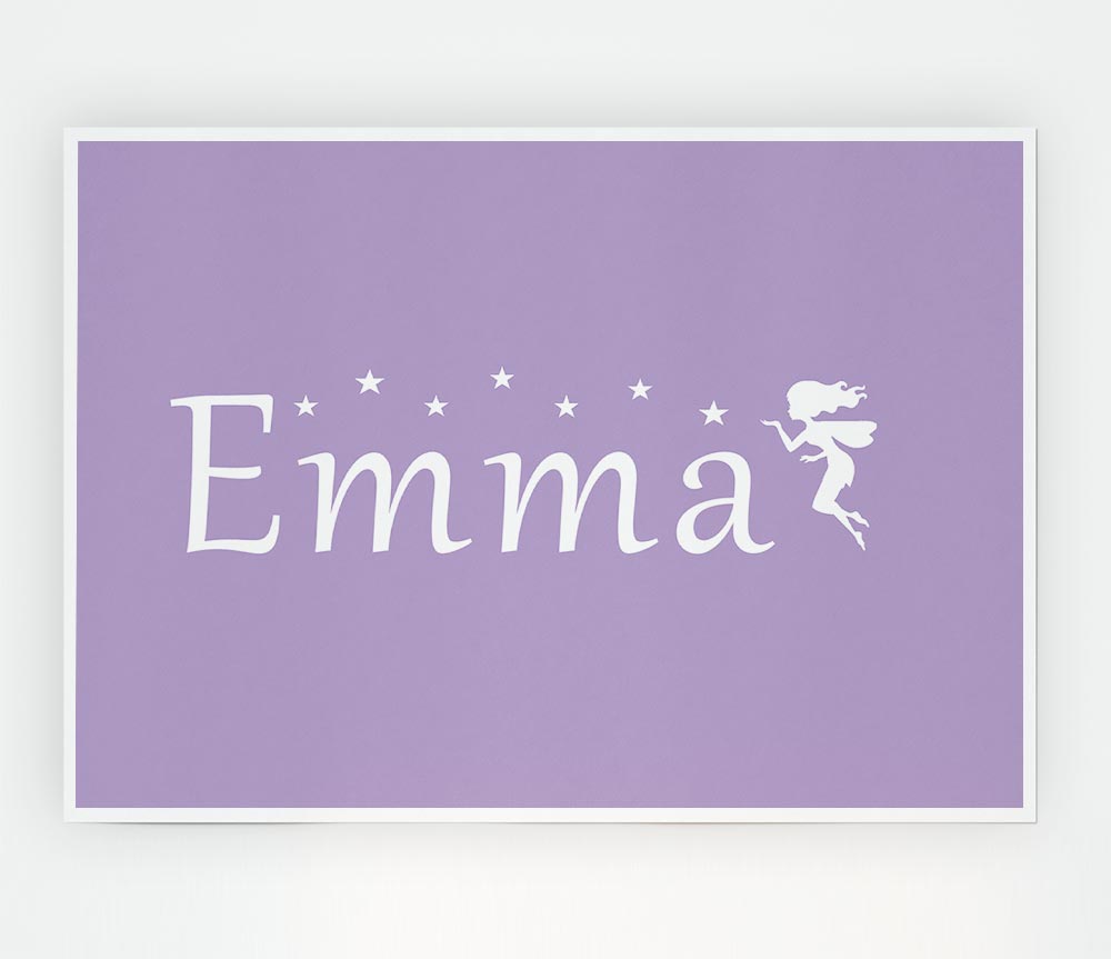 Your Name In Fairy Dust Lilac Print Poster Wall Art