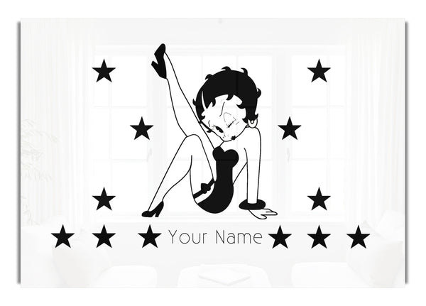 Betty Boop Your Name Stars White