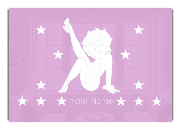 Betty Boop Your Name Stars Pink