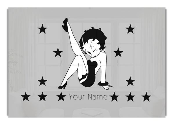 Betty Boop Your Name Stars Grey