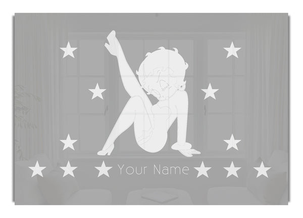 Betty Boop Stars Grey White