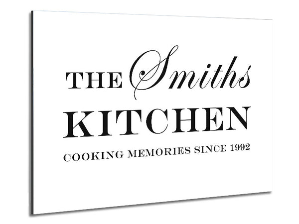 Kitchen Quote Your Family Name And Date Kitchen White