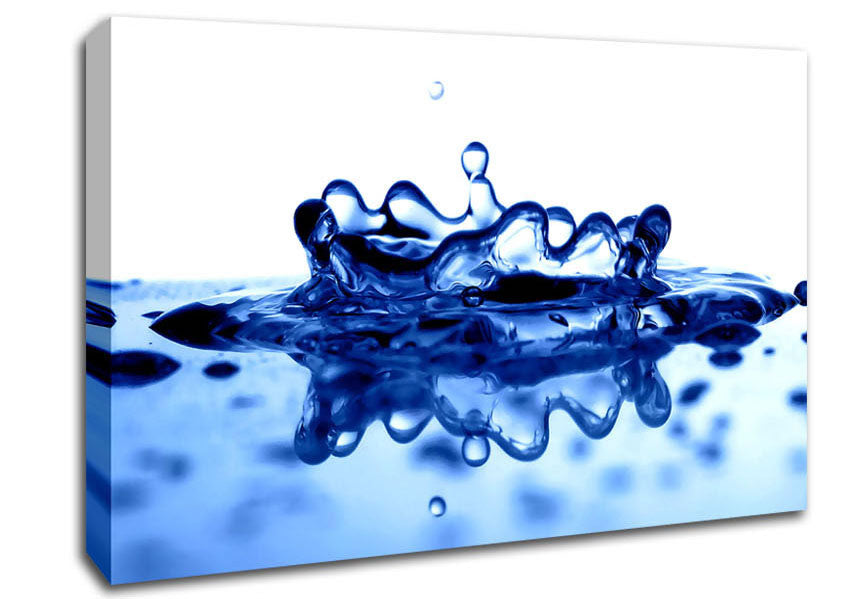 Picture of A Drop Of Juice Blue Canvas Print Wall Art