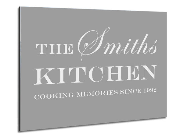 Kitchen Quote Your Family Name And Date Kitchen Grey White