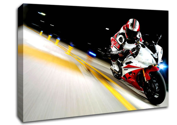 Picture of 2007 Yamaha Yzfr6 Race Canvas Print Wall Art