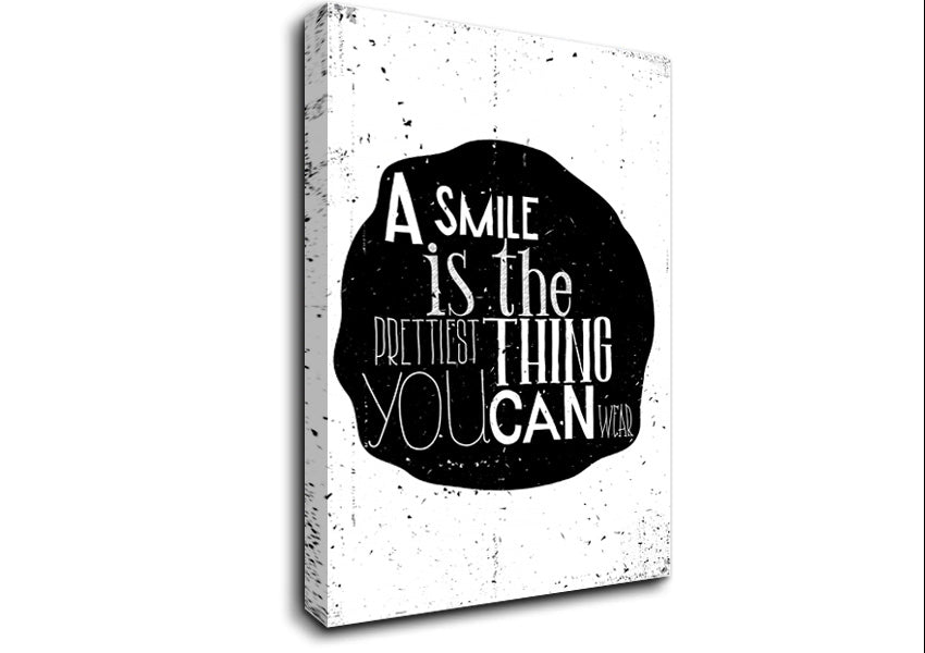 Picture of A Smile Is The Prettiest Thing Canvas Print Wall Art