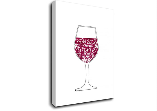 Picture of A Meal Without Wine Breakfast Canvas Print Wall Art