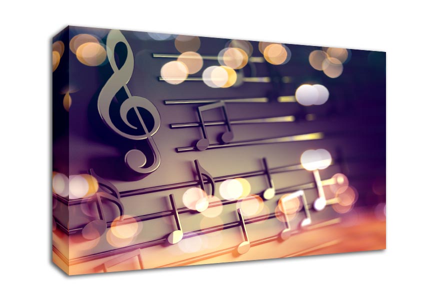 Picture of 3D Sheet music Canvas Print Wall Art