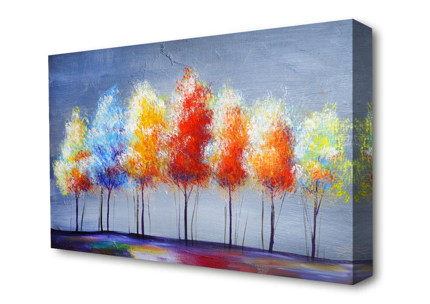 Picture of A Spectrum Of Trees Canvas Print Wall Art