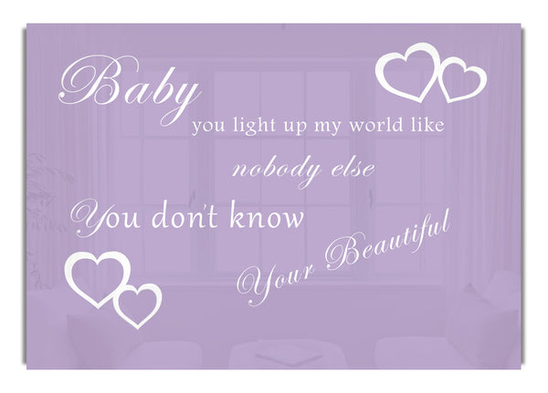 Baby You Light Up My World 1D Lilac