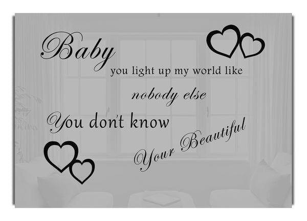 Baby You Light Up My World 1D Grey