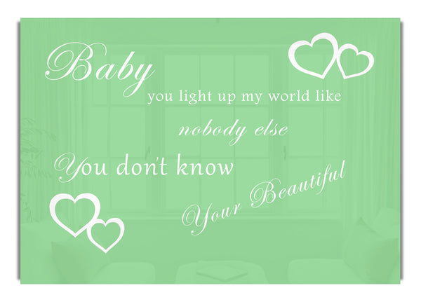 Baby You Light Up My World 1D Green