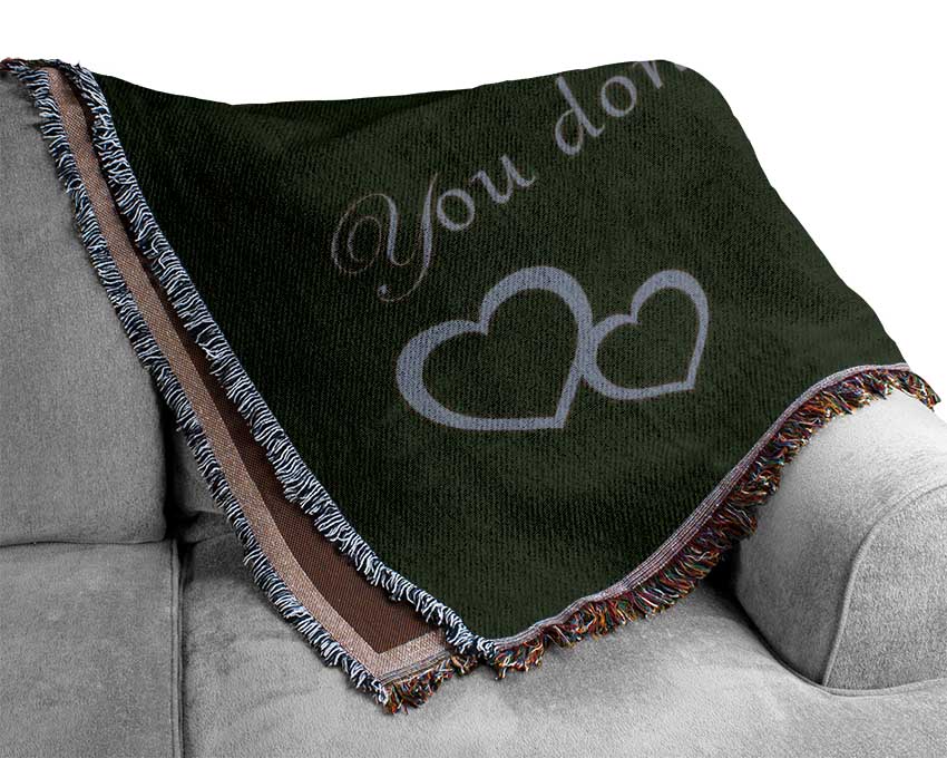 Music Quote Baby You Light Up My World 1D Chocolate Woven Blanket