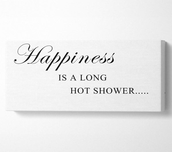 Bathroom Quote Happiness Is A Long Hot Shower White