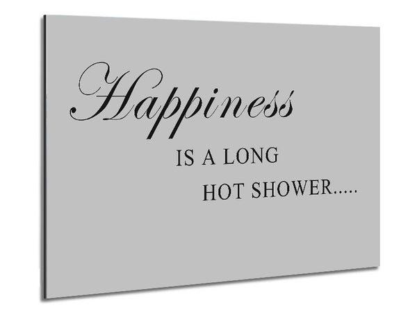 Bathroom Quote Happiness Is A Long Hot Shower Grey