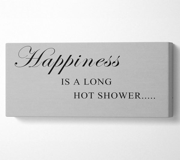 Bathroom Quote Happiness Is A Long Hot Shower Grey