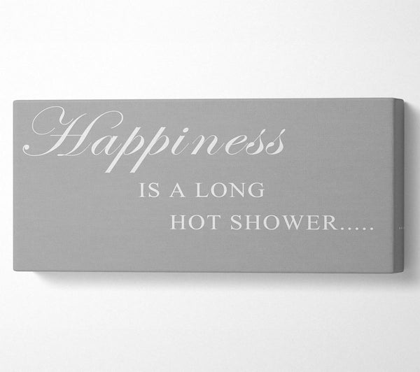 Bathroom Quote Happiness Is A Long Hot Shower Grey White