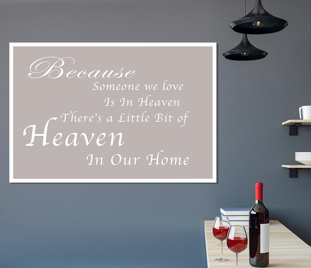 Family Quote Because Someone We Love 2 Beige Print Poster Wall Art