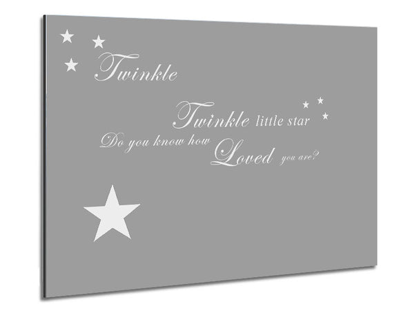 Nursery Quote Twinkle Twinkle Little Star 1 Grey White