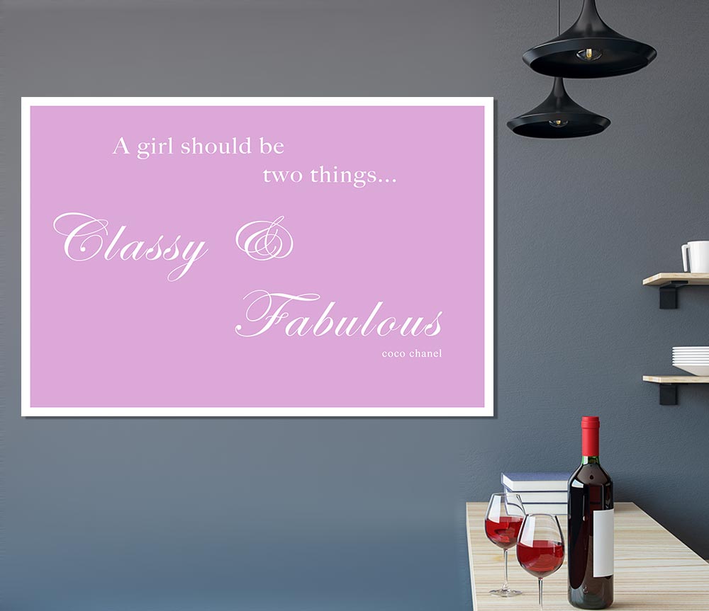 Classy N Fabulous Pink Print Poster Wall Art