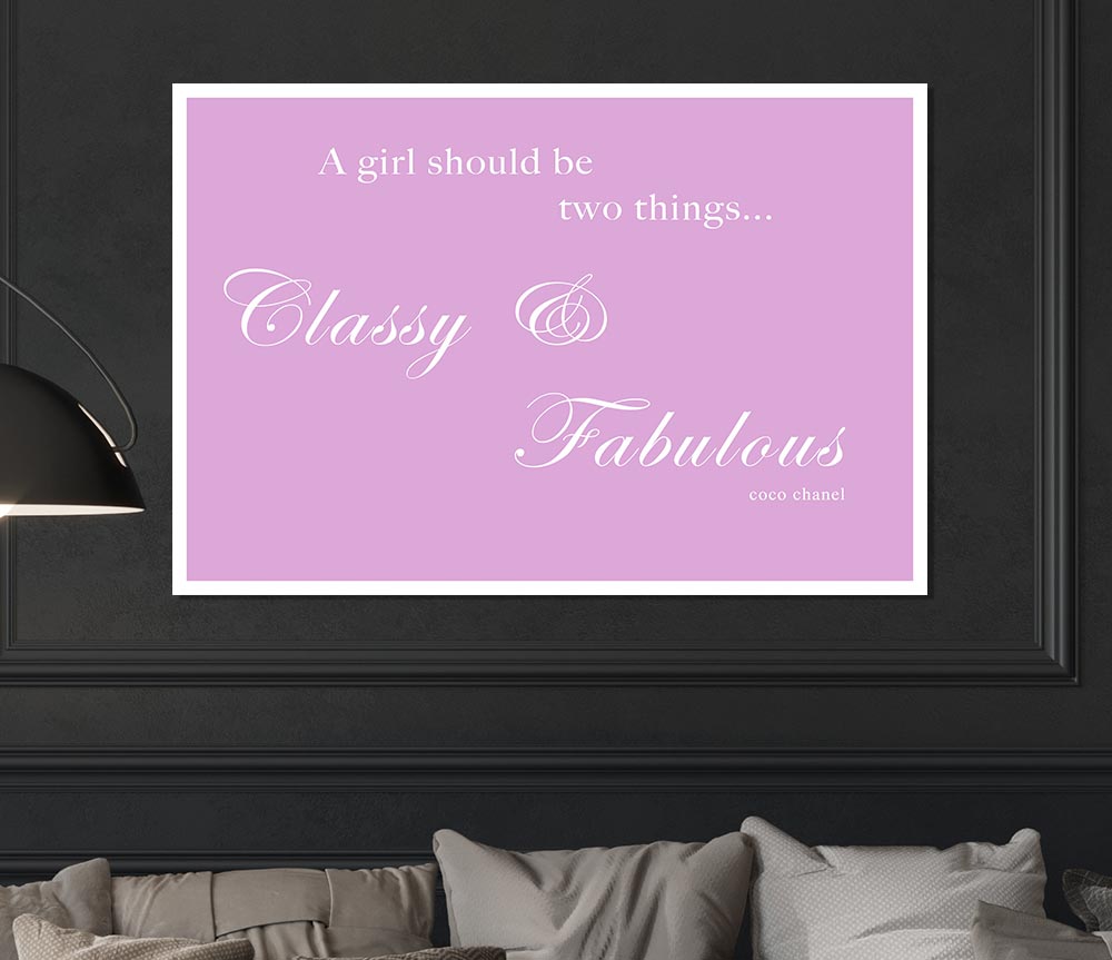 Classy N Fabulous Pink Print Poster Wall Art