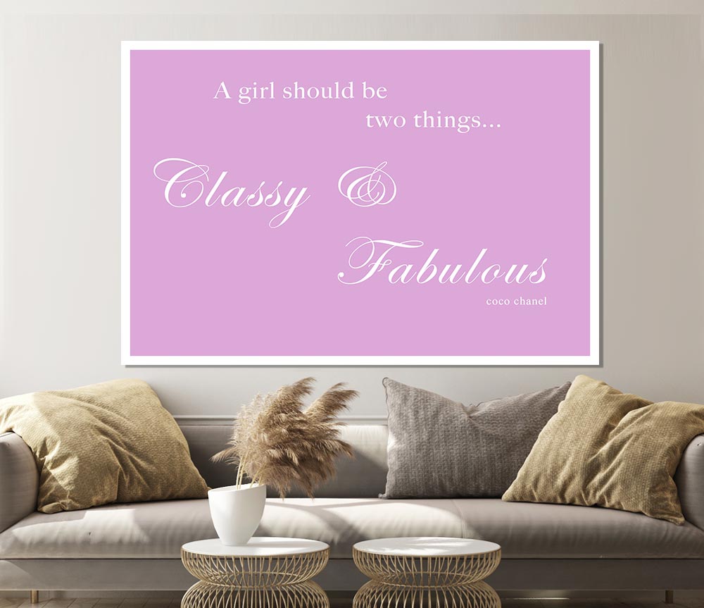 Classy N Fabulous Pink Print Poster Wall Art