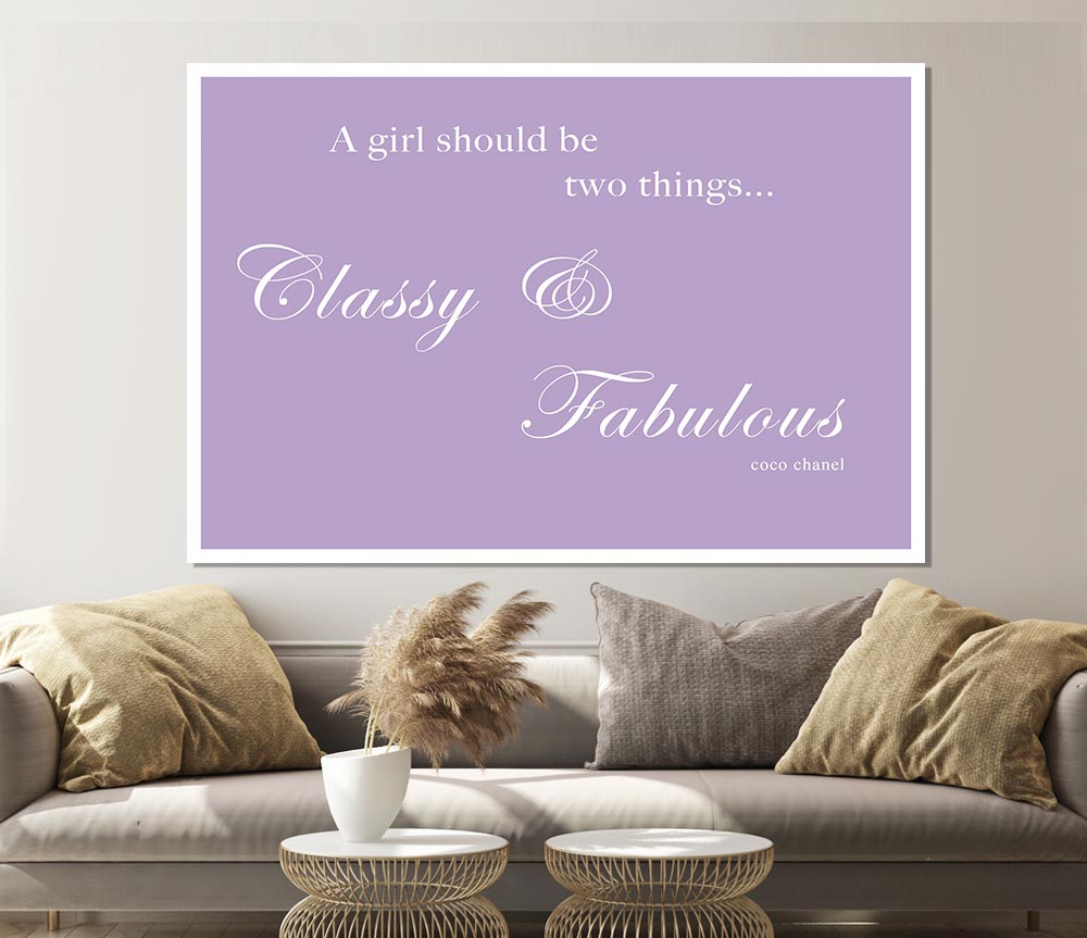 Classy N Fabulous Lilac Print Poster Wall Art