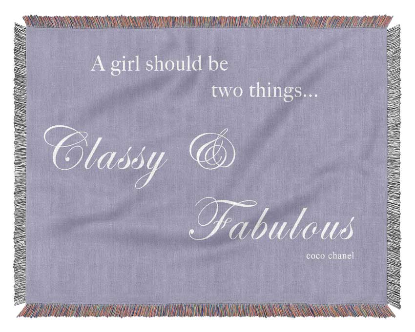 Classy n Fabulous Lilac Woven Blanket