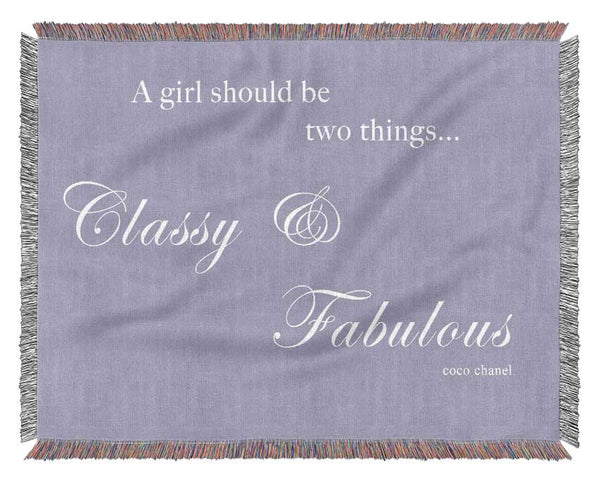 Classy n Fabulous Lilac Woven Blanket