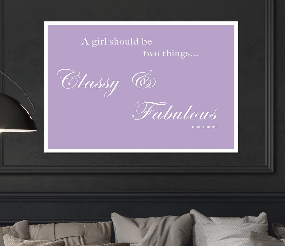 Classy N Fabulous Lilac Print Poster Wall Art