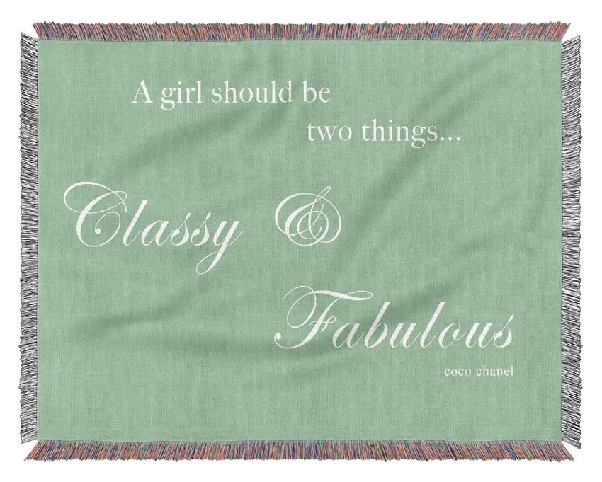 Classy n Fabulous Green Woven Blanket