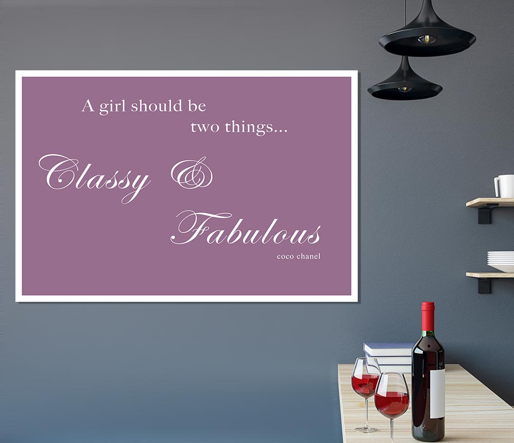 Classy N Fabulous Dusty Pink Print Poster Wall Art