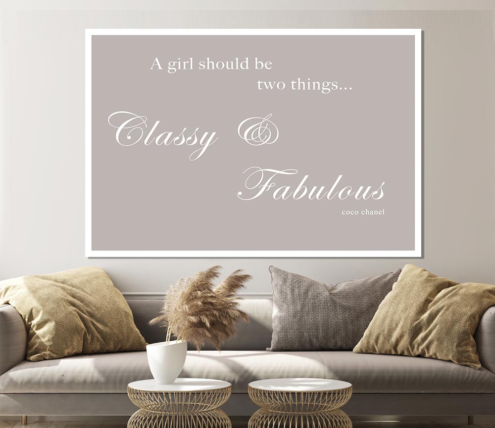 Classy N Fabulous Beige Print Poster Wall Art